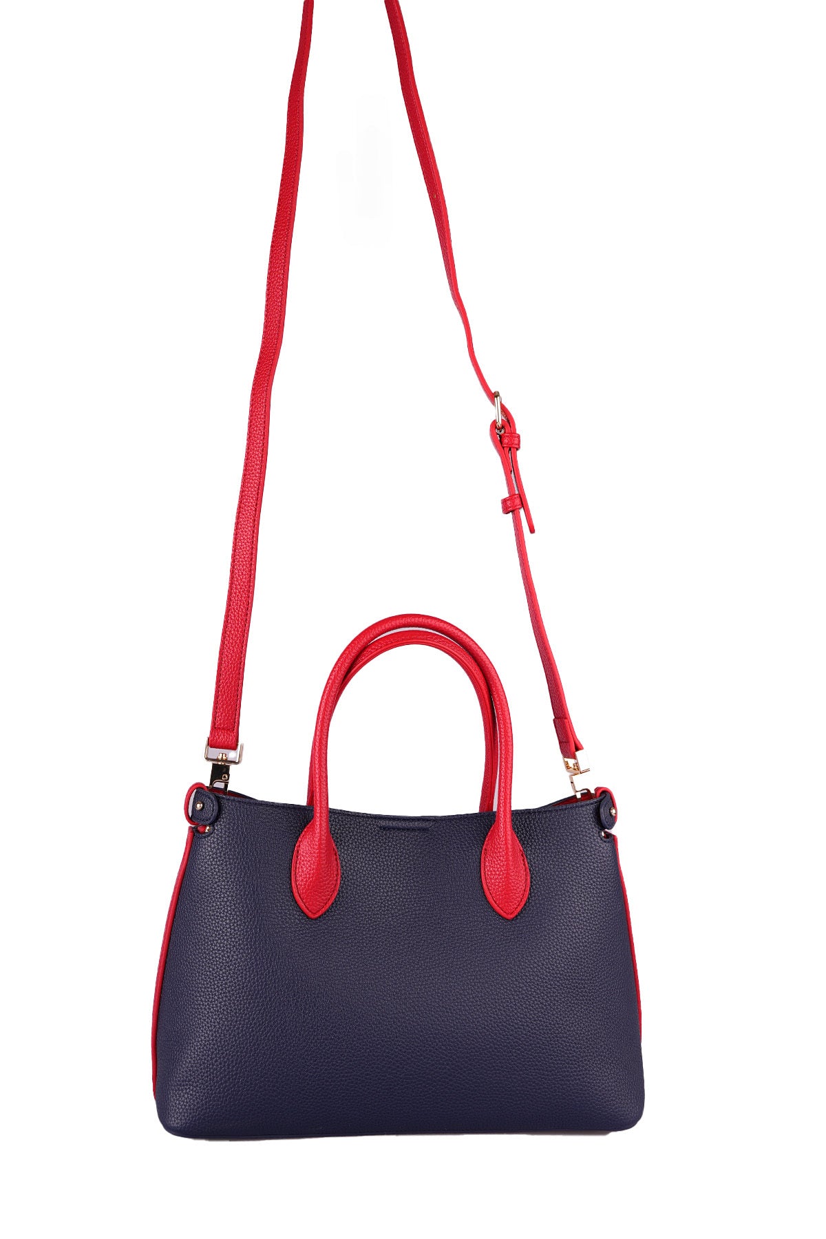 U.S. Polo Assn., Geanta de piele ecologica cu etui, Rosu, Bleumarin