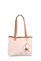 U.S. Polo Assn., Geanta tote cu fermoar si cu etui, Caramel, Roz pal