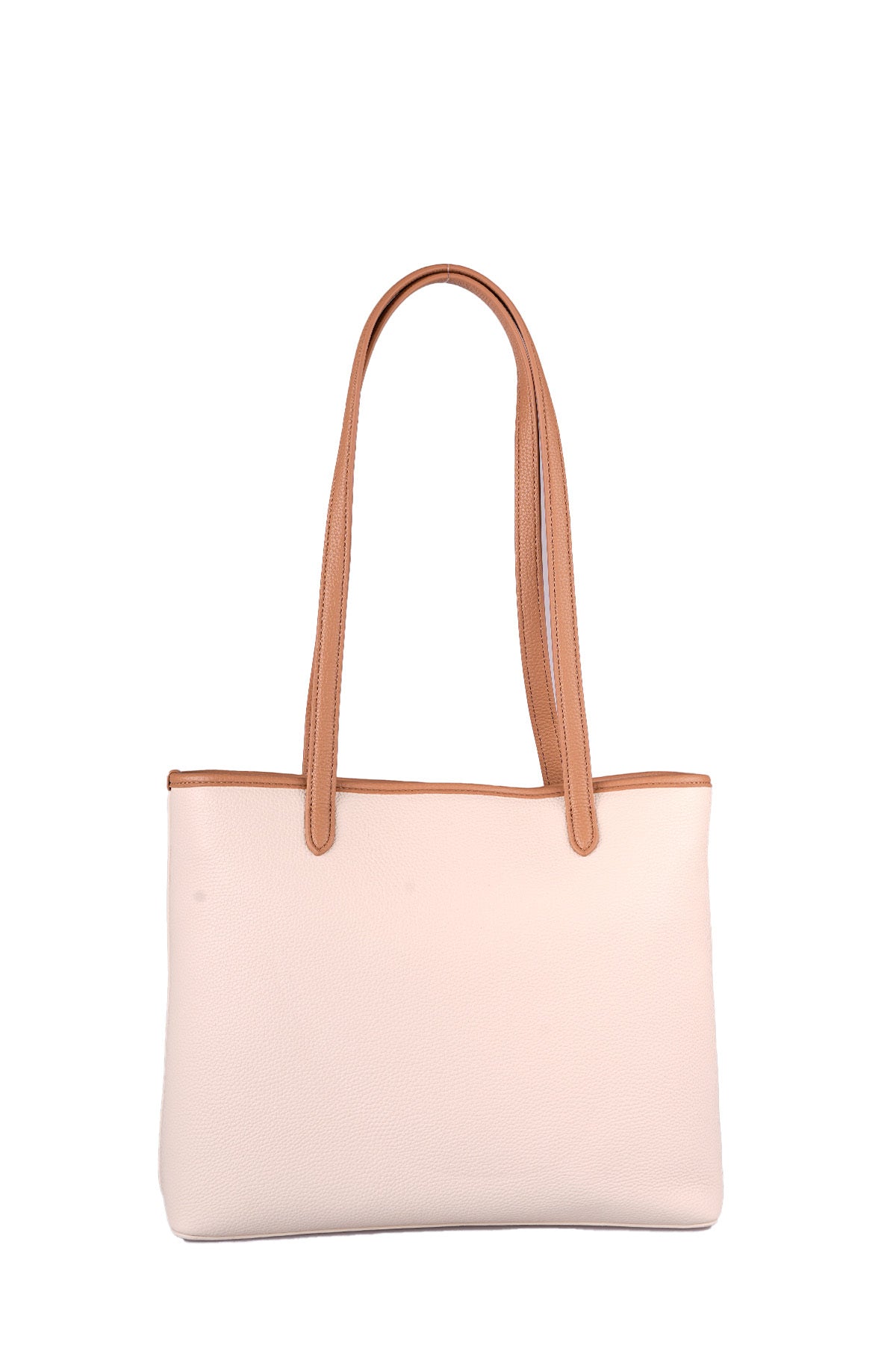U.S. Polo Assn., Geanta tote cu fermoar si cu etui, Caramel, Roz pal