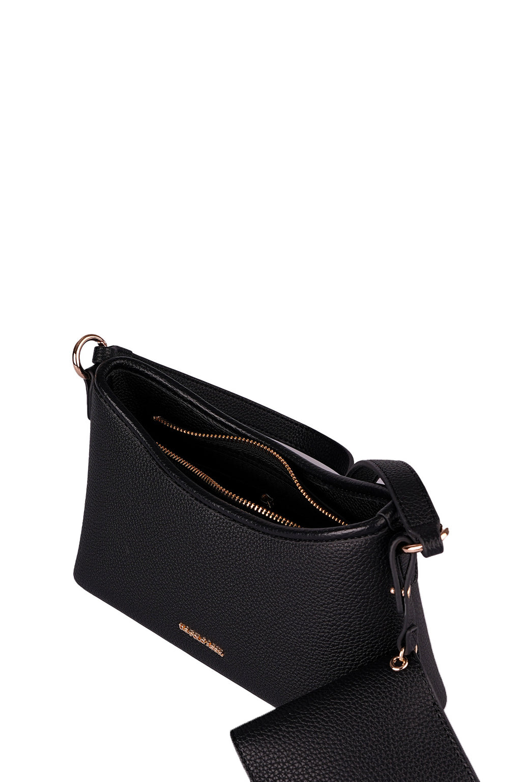U.S. Polo Assn., Geanta crossbody de piele ecologica cu talisman-etui, Negru