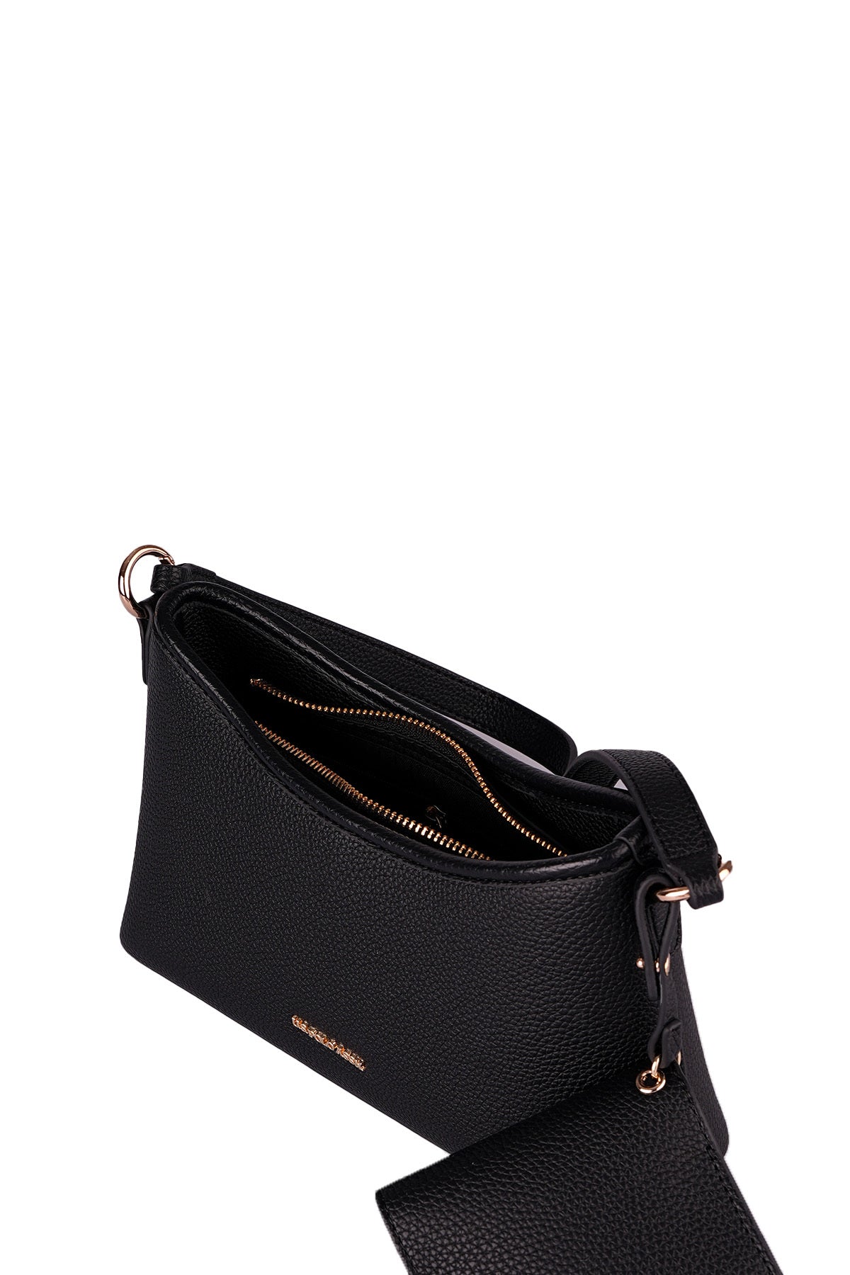 U.S. Polo Assn., Geanta crossbody de piele ecologica cu talisman-etui, Negru