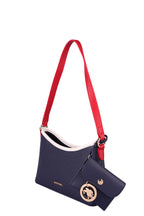 U.S. Polo Assn., Geanta crossbody de piele ecologica cu talisman-etui, Rosu, Alb, Bleumarin