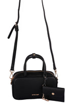 U.S. Polo Assn., Geanta de piele ecologica cu maner si breloc, Negru
