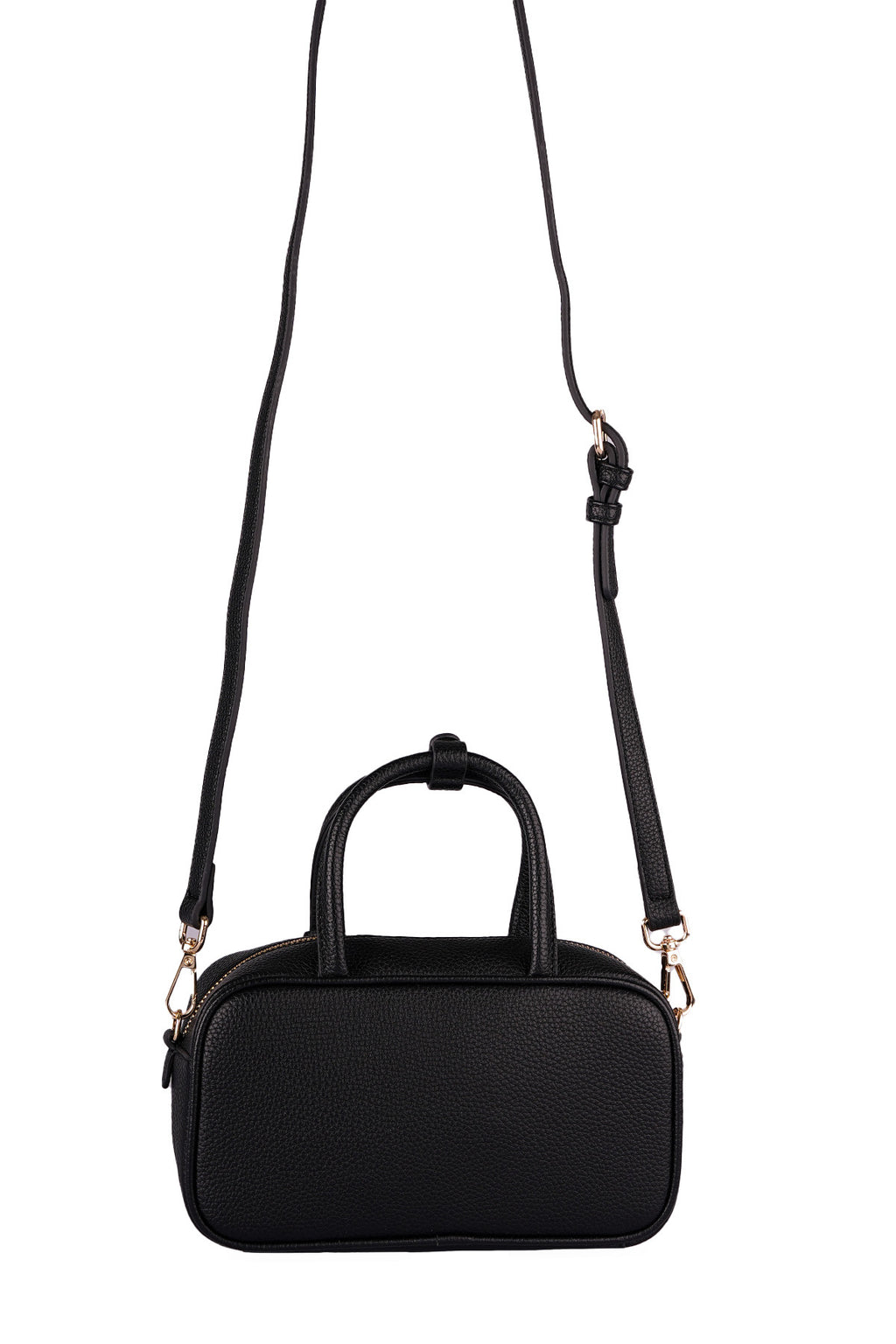 U.S. Polo Assn., Geanta de piele ecologica cu maner si breloc, Negru