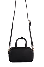 U.S. Polo Assn., Geanta de piele ecologica cu maner si breloc, Negru