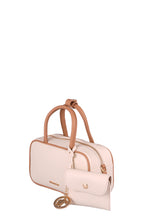 U.S. Polo Assn., Geanta de piele ecologica cu maner si breloc, Caramel, Roz pal