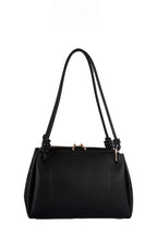 U.S. Polo Assn., Geanta de piele ecologica cu aspect granulat, Negru
