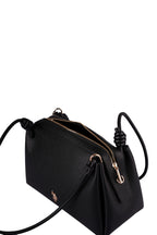 U.S. Polo Assn., Geanta de piele ecologica cu aspect granulat, Negru
