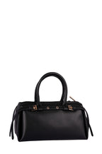 U.S. Polo Assn., Geanta de piele ecologica cu logo mic metalic, Negru