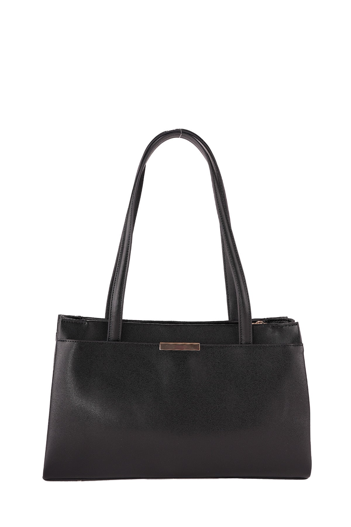 U.S. Polo Assn., Geanta de piele ecologica cu accesoriu logo, Negru