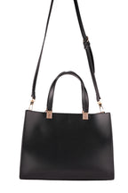 U.S. Polo Assn., Geanta tote de piele ecologica cu bareta detasabila, Negru