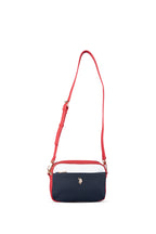 U.S. Polo Assn., Geanta crossbody cu bareta ajustabila, Rosu, Alb, Bleumarin