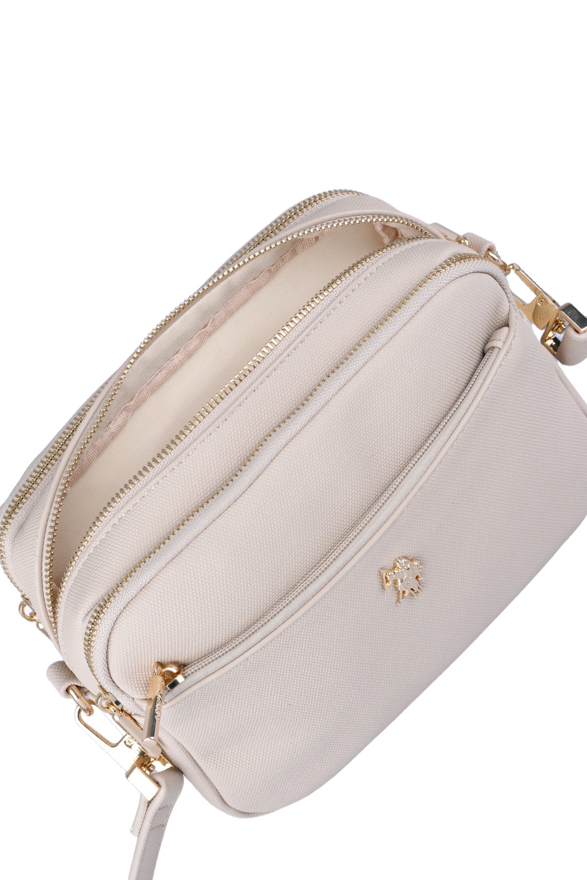 U.S. Polo Assn., CROSSBODY BAG, STONE, with logo, for women