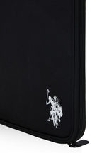 U.S. Polo Assn., Husa textila pentru laptop, cu logo, Negru