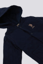 U.S. Polo Assn., Jacheta cu gluga si logo, Albastru ultramarin