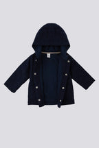U.S. Polo Assn., Jacheta cu gluga si logo, Albastru ultramarin