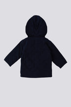 U.S. Polo Assn., Jacheta cu gluga si logo, Albastru ultramarin