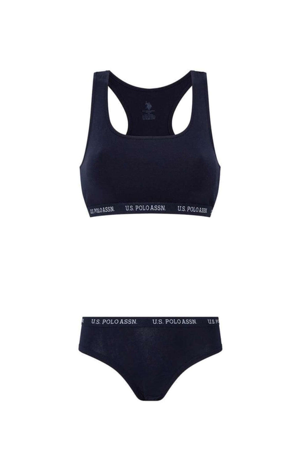 U.S. Polo Assn., Set de bustiera si chiloti, Bleumarin