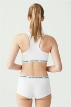 U.S. Polo Assn., Set de bustiera si chiloti, Alb, 40