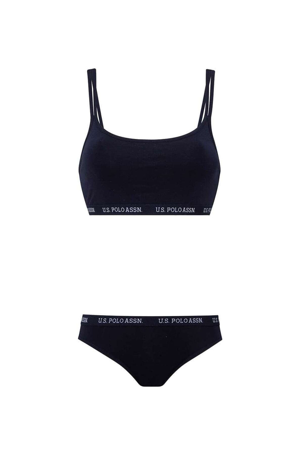 U.S. Polo Assn., Set de bustiera si chiloti, Bleumarin