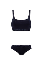 U.S. Polo Assn., Set de bustiera si chiloti, Bleumarin