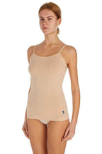 U.S. Polo Assn., Top din amestec de modal cu bretele subtiri, Negru, 42