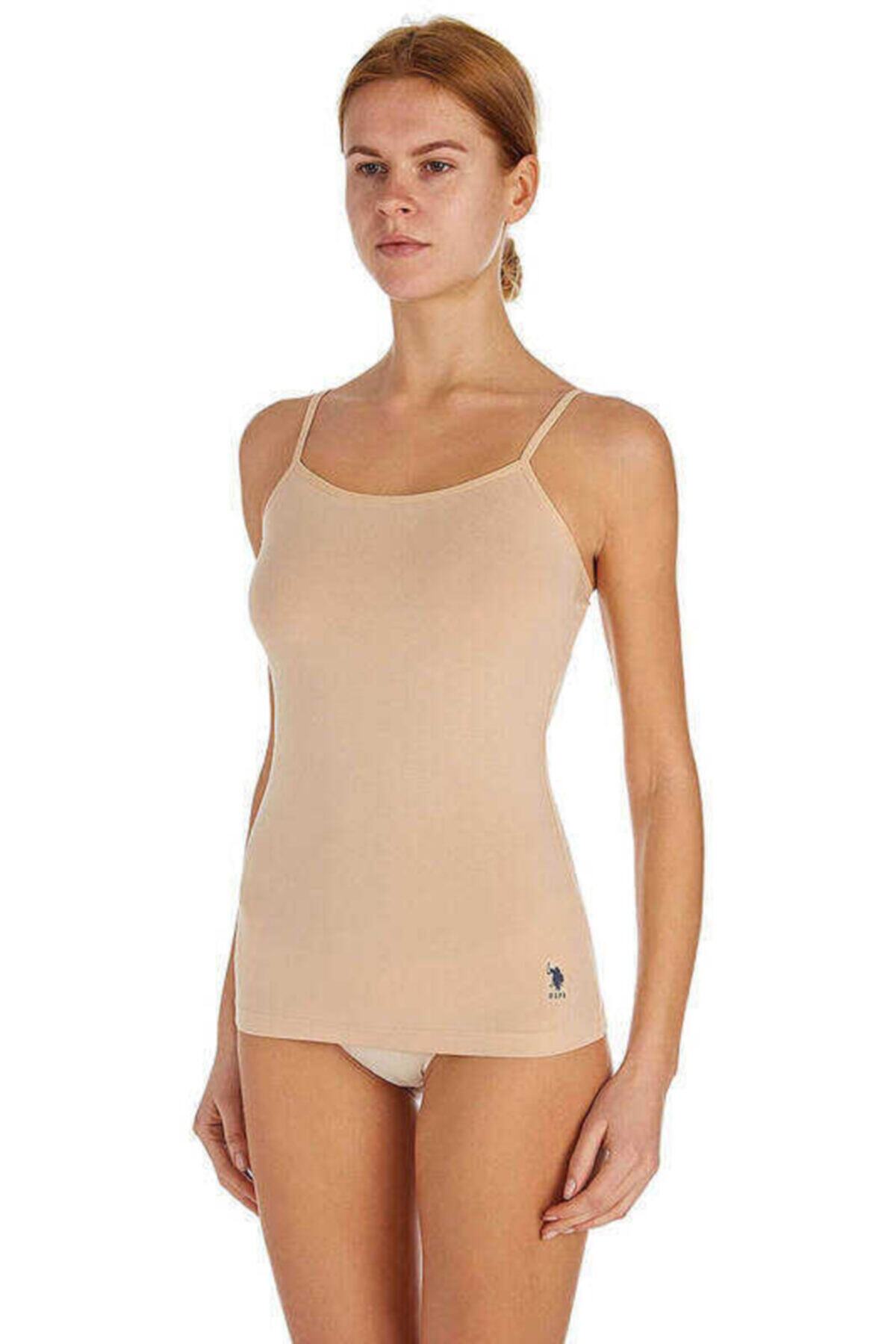 U.S. Polo Assn., Top din amestec de modal cu bretele subtiri, Negru, 42