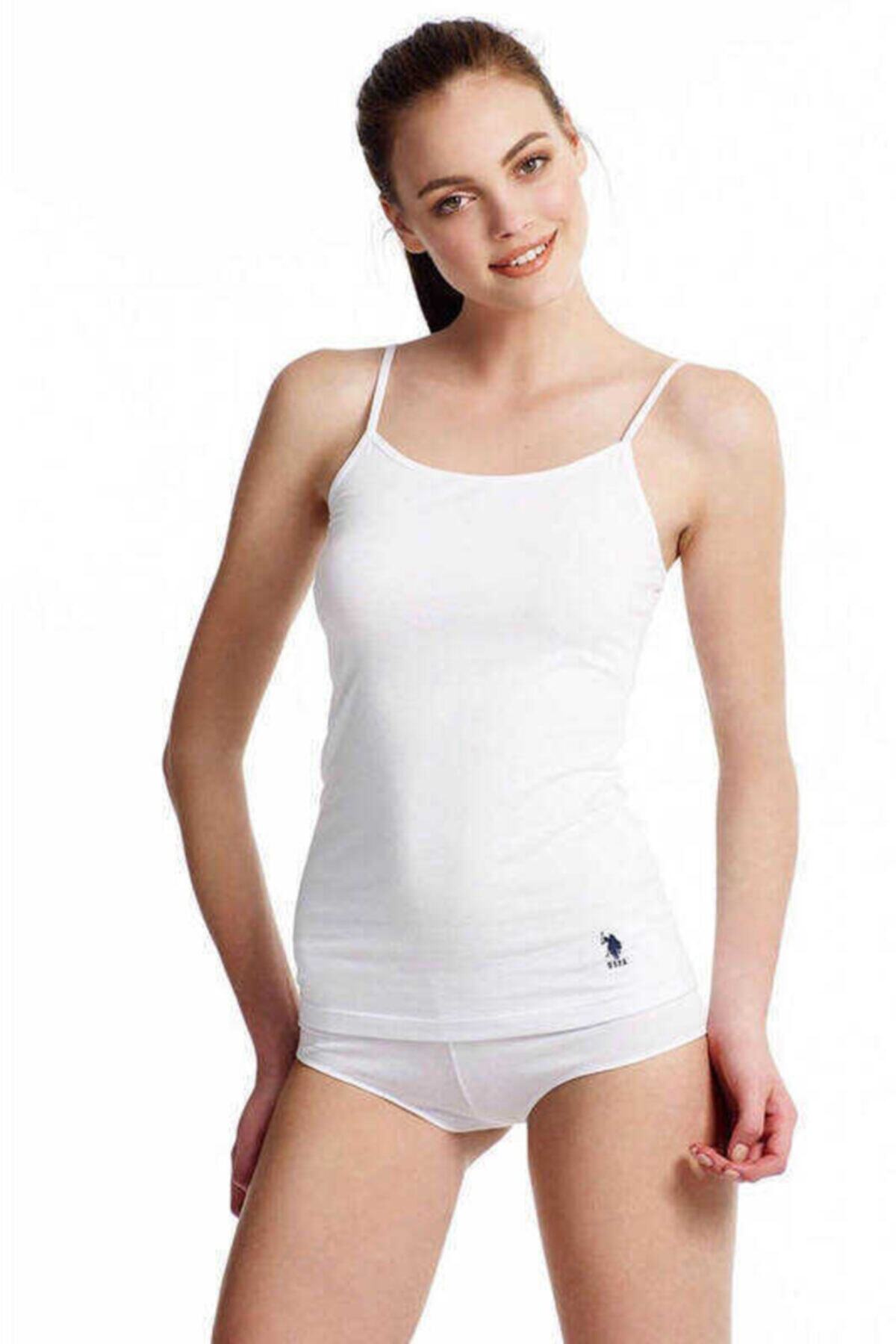 U.S. Polo Assn., Top din amestec de modal cu bretele subtiri, Negru, 42