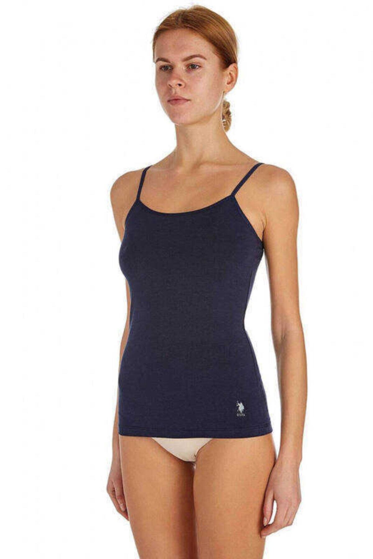 U.S. Polo Assn., Top din amestec de modal cu bretele subtiri, Negru, 42