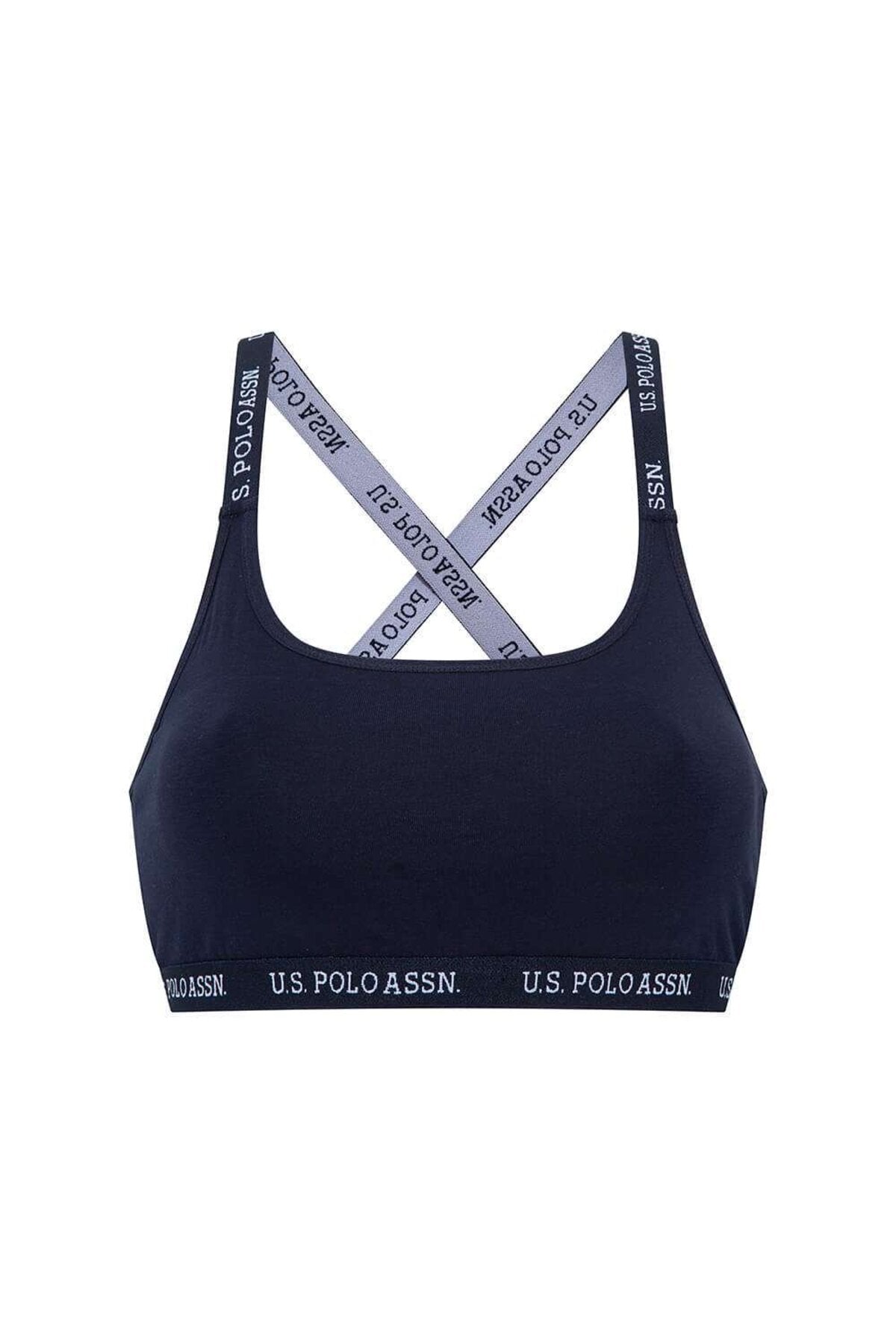 U.S. Polo Assn., Bustiera cu bretele incrucisate cu logo