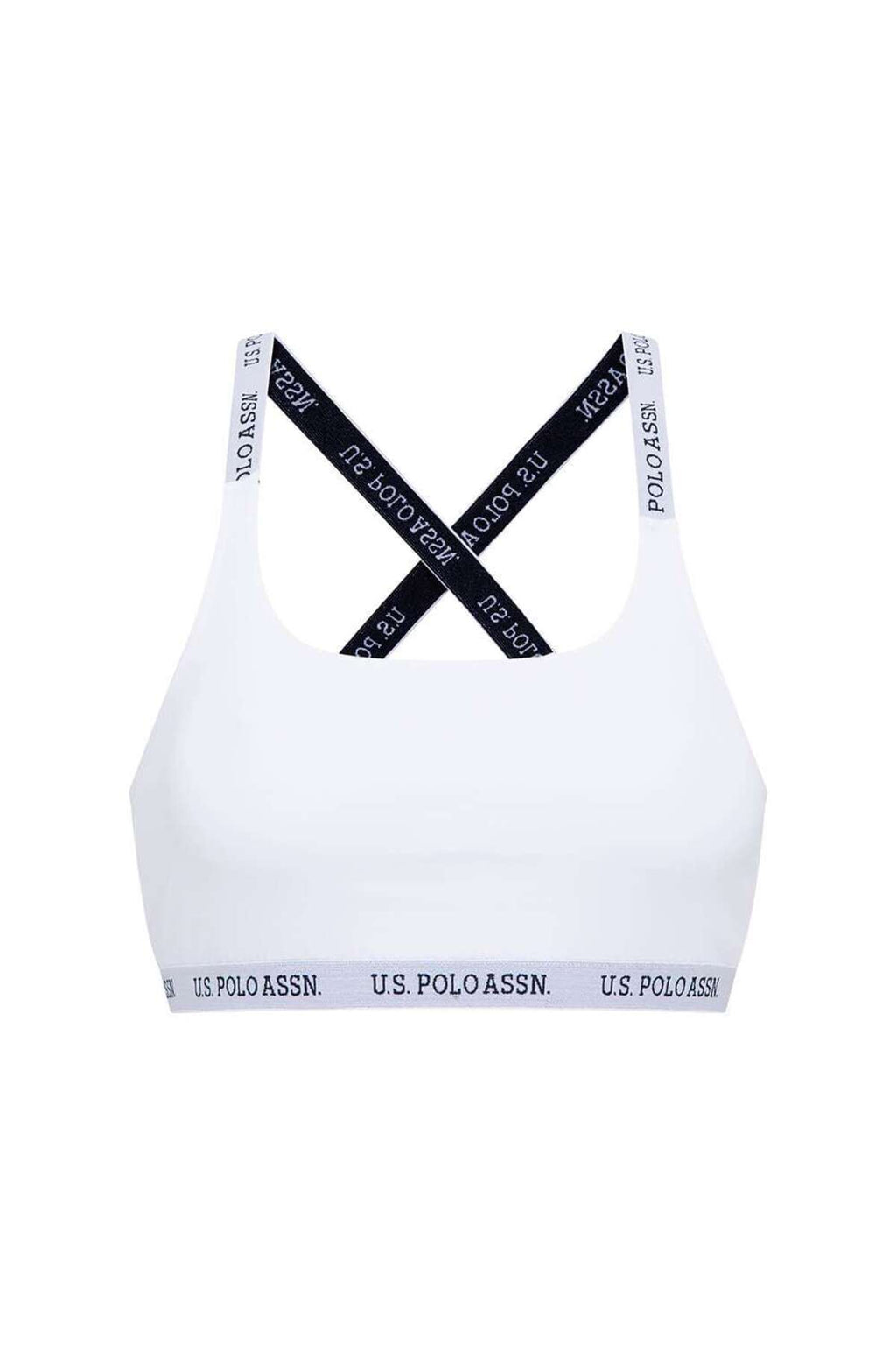 U.S. Polo Assn., Bustiera cu bretele incrucisate, cu logo