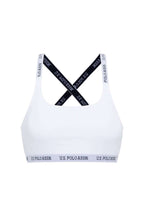 U.S. Polo Assn., Bustiera cu bretele incrucisate, cu logo