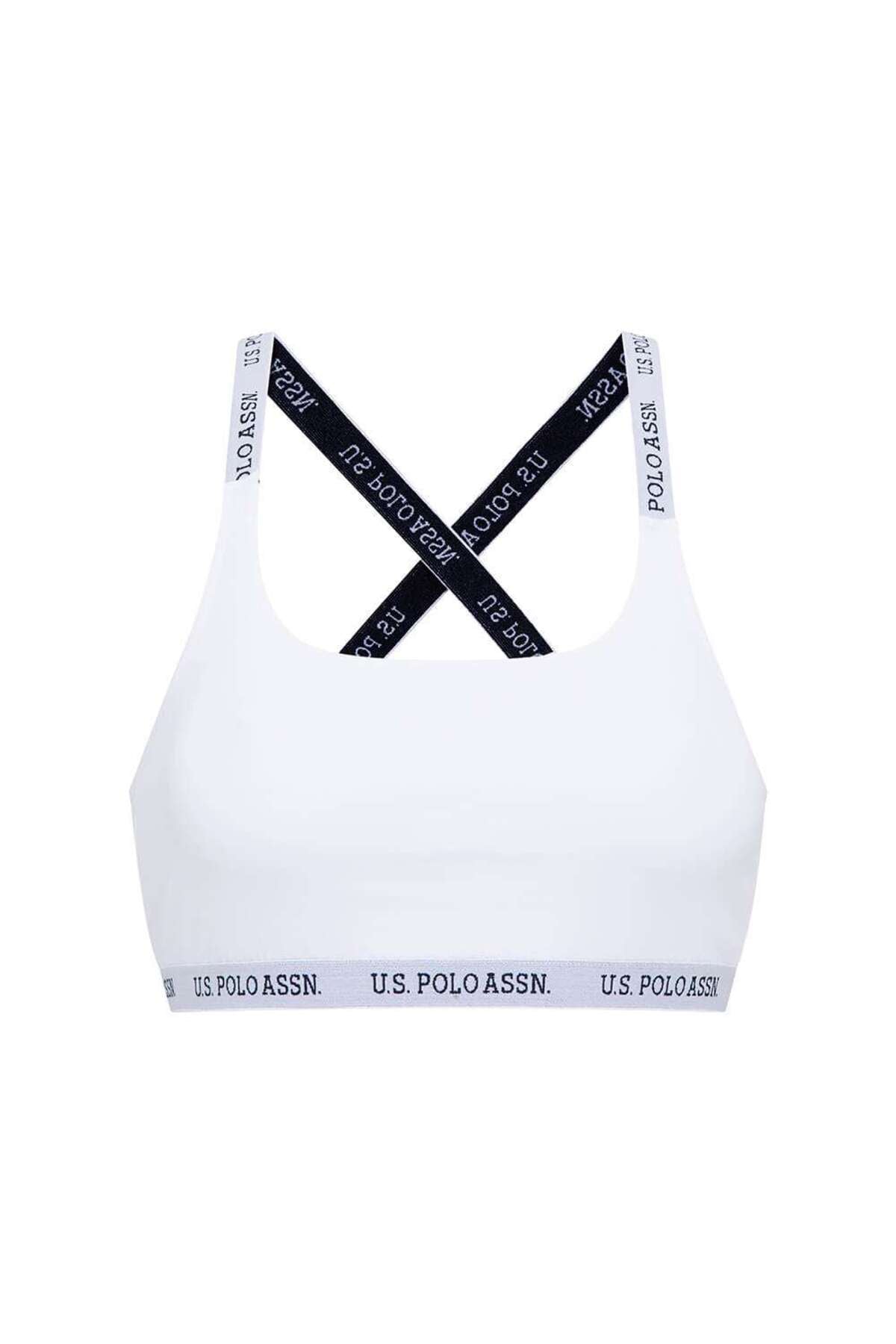 U.S. Polo Assn., Bustiera cu bretele incrucisate, cu logo