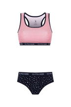 U.S. Polo Assn. Set chiloti si bustiera din amestec de bumbac, banda elastica