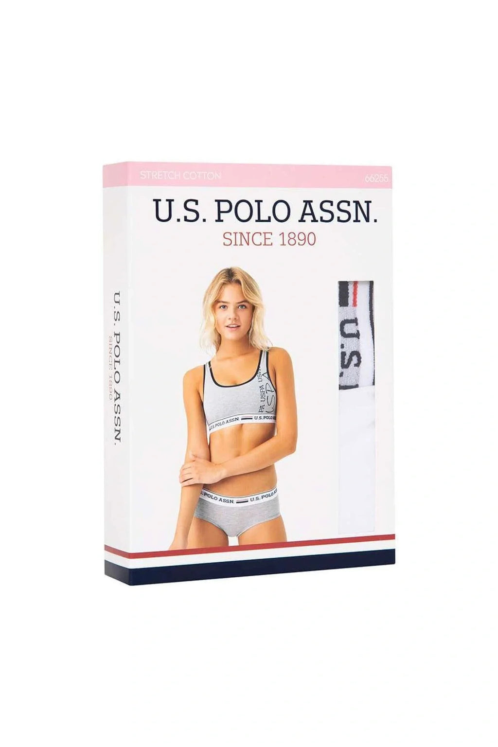 U.S. Polo Assn., Set de bustiera si chiloti cu logo