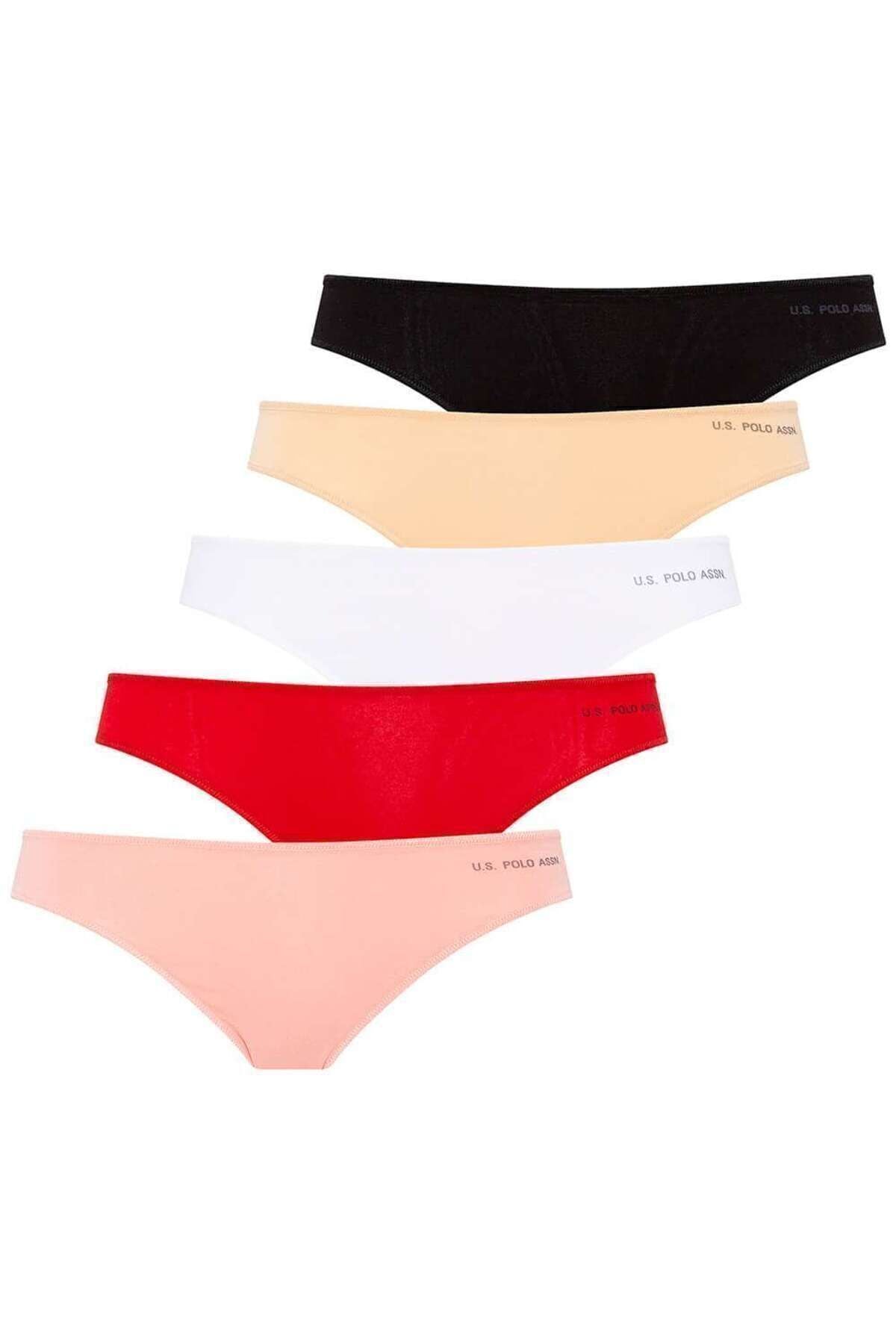 U.S. Polo Assn., Set multicolor de chiloti tanga - 5 perechi