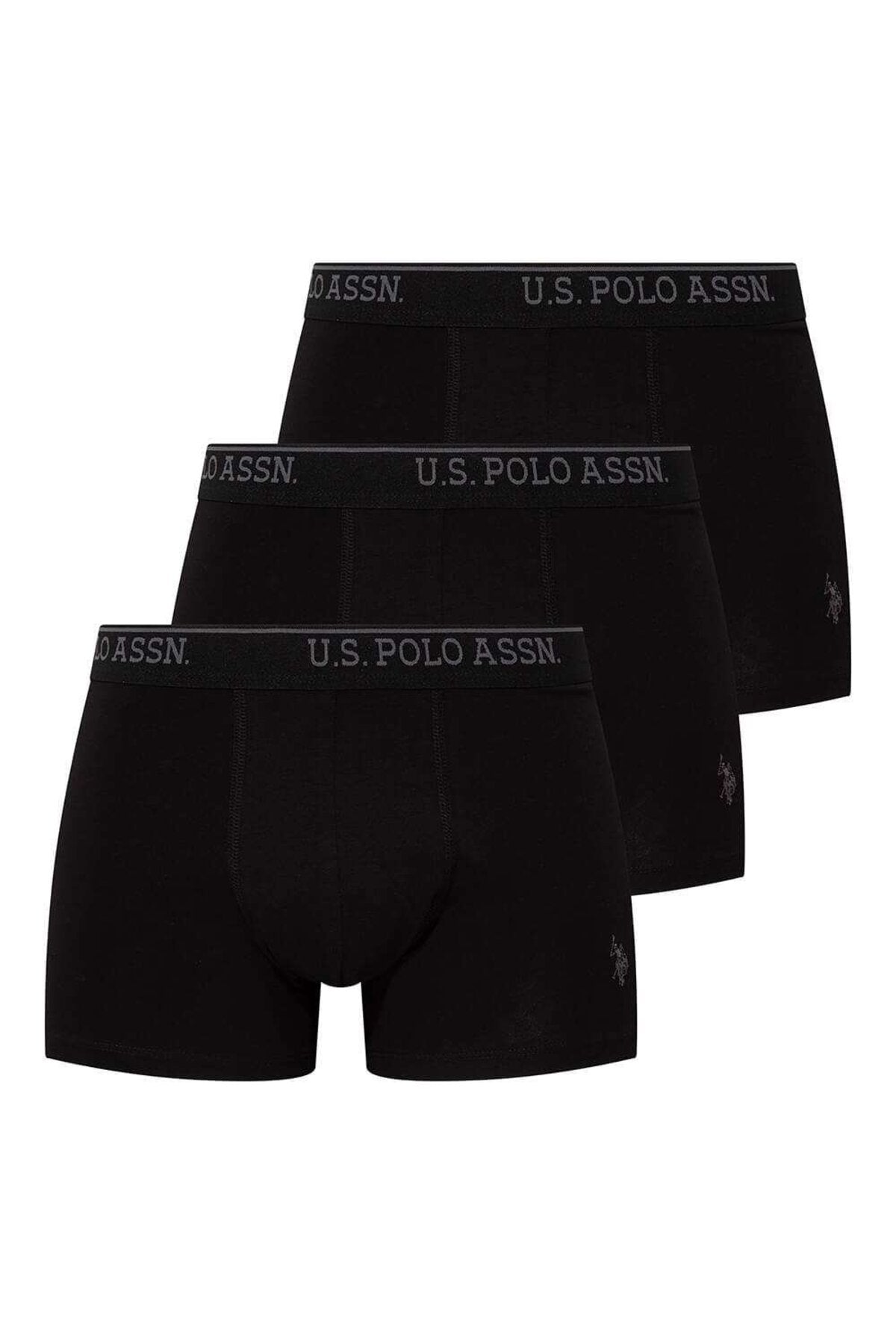 U.S. Polo Assn., Set de boxeri cu banda cu imprimeu logo - 3 perechi