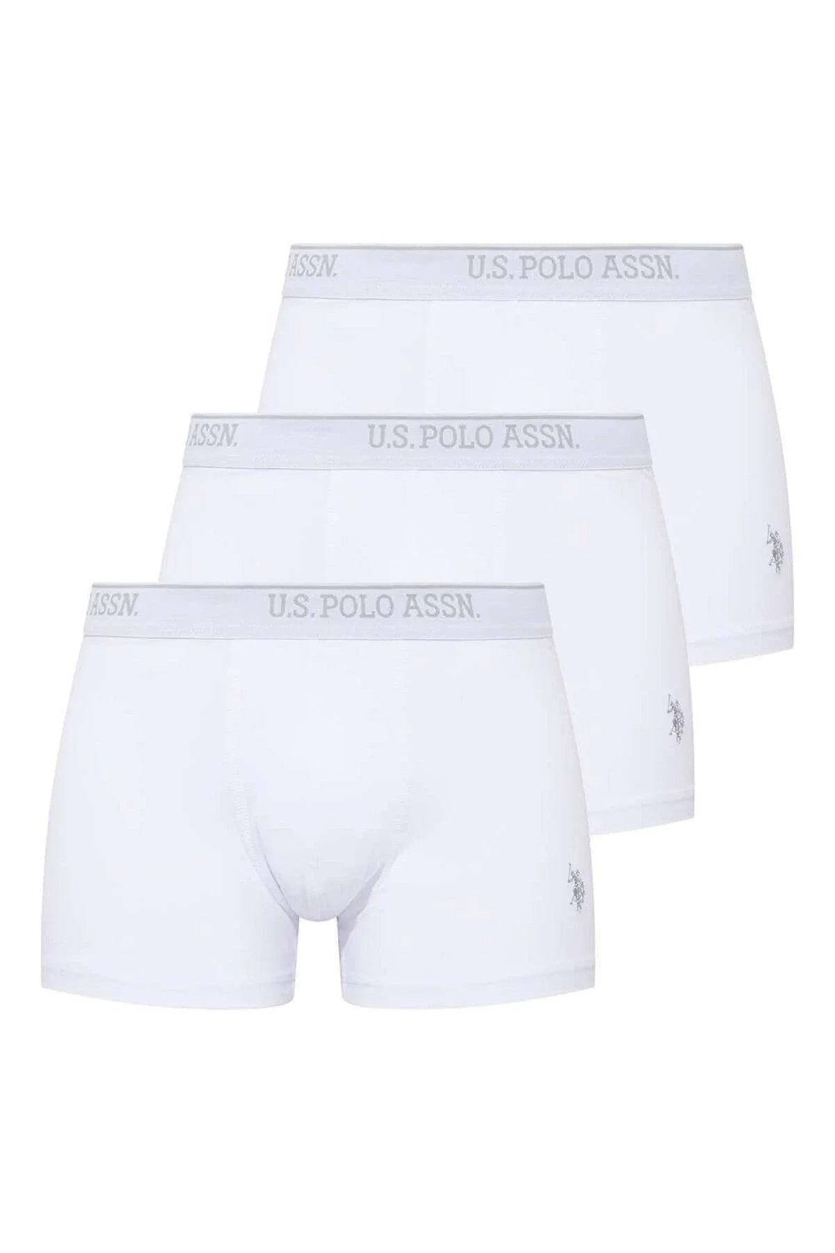 U.S. Polo Assn., Set de boxeri cu banda cu imprimeu logo - 3 perechi