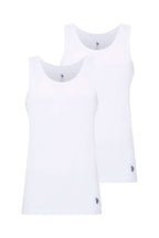 U.S. Polo Assn., Set de topuri de casa din amestec de bumbac - 2 piese, Alb, XXL