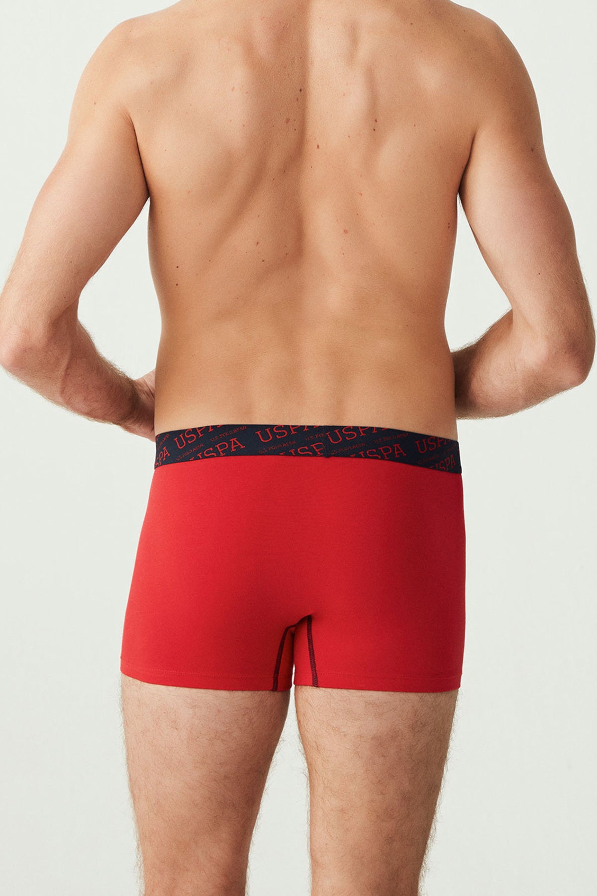 U.S. Polo Assn., Set de boxeri cu banda logo in talie - 3 perechi