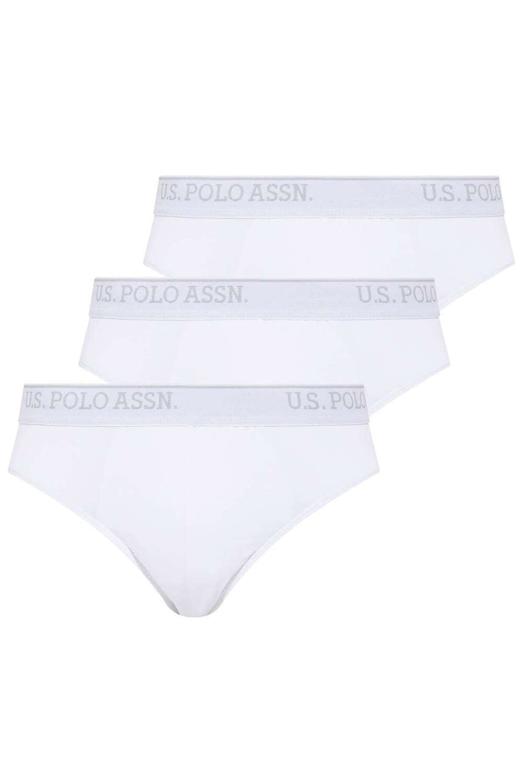 U.S. Polo Assn., Set de chiloti cu banda logo in talie - 3 perechi