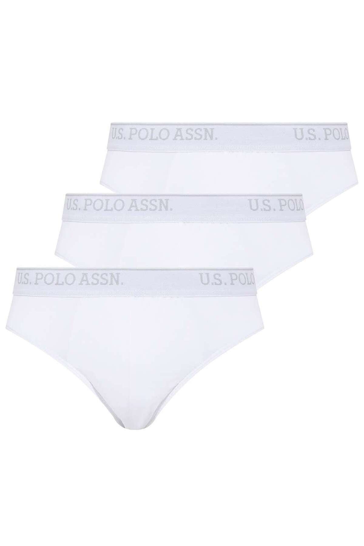 U.S. Polo Assn., Set de chiloti cu banda logo in talie - 3 perechi