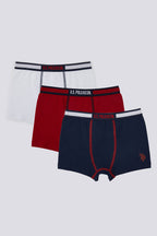 U.S. Polo Assn., Set de boxeri - 3 perechi, Alb, Albastru marin, 110-116 CM