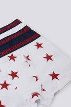 U.S. Polo Assn., Set de boxeri cu logo - 3 perechi, Alb, Bleumarin, 134-140 CM