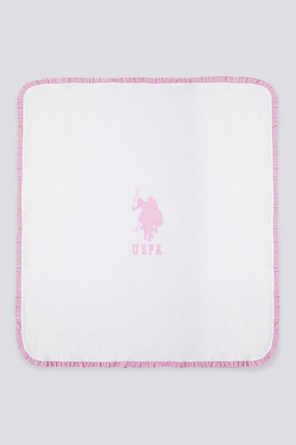 U.S. Polo Assn., Set de imbracaminte de bumbac cu imprimeu logo - 11 piese, Alb, Roz, 56-62 CM