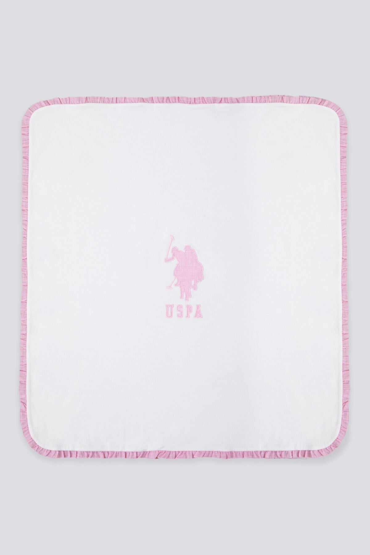 U.S. Polo Assn., Set de imbracaminte de bumbac cu imprimeu logo - 11 piese, Alb, Roz, 56-62 CM