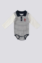 U.S. Polo Assn.  Body cu maneca lunga si sistem de inchidere cu capse