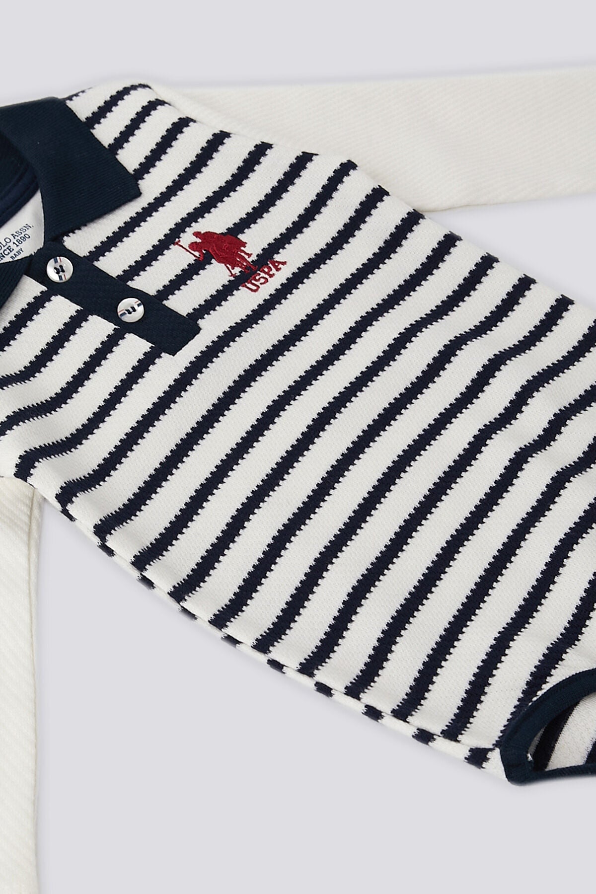 U.S. Polo Assn.  Body cu maneca lunga si sistem de inchidere cu capse