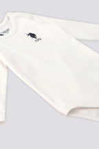 U.S. Polo Assn., Set de body-uri de bumbac cu decolteu la baza gatului - 2 piese, Alb, Albastru ultramarin, 74-80 CM
