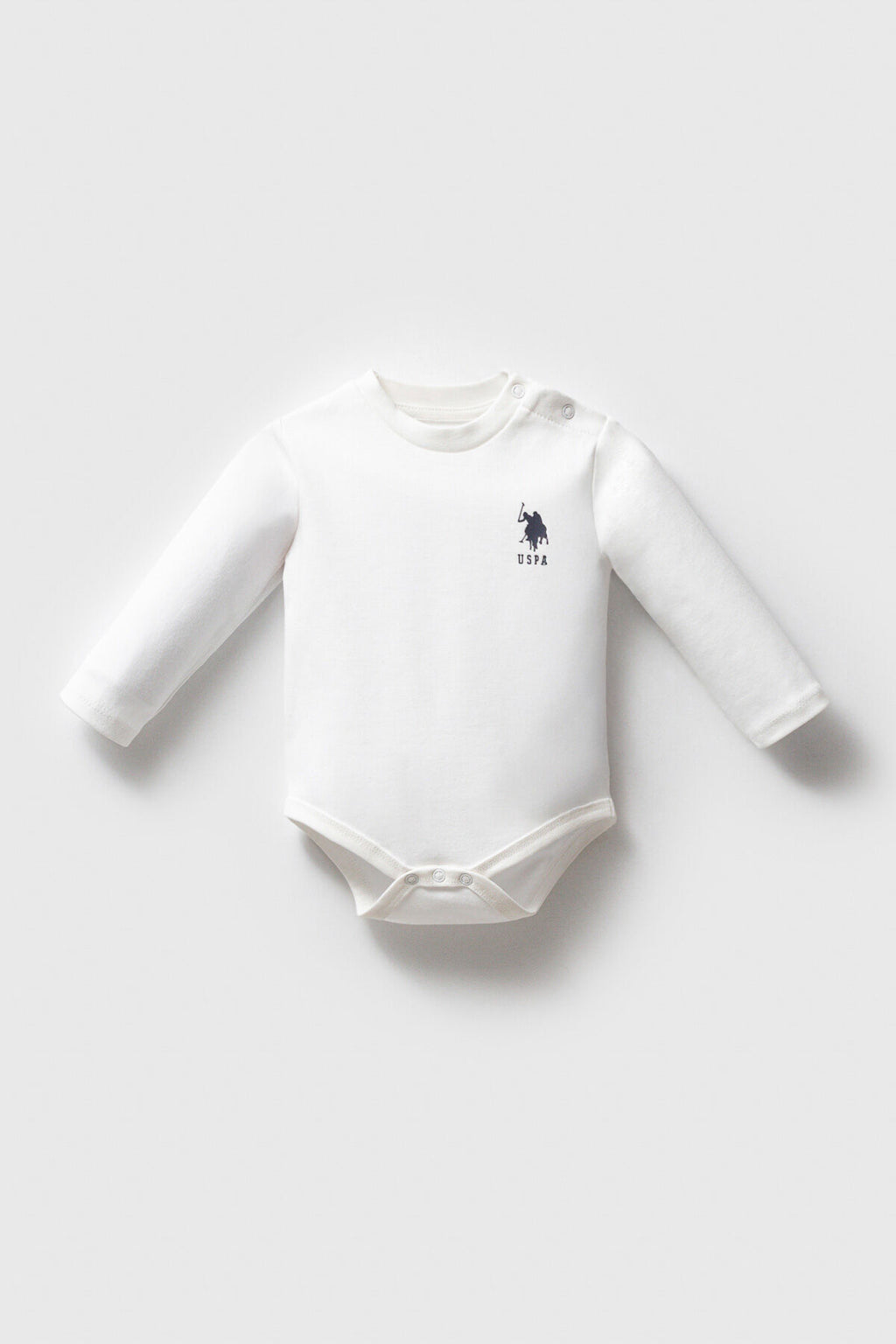 U.S. Polo Assn. Set trei body-uri din bumbac, prindere cu capse